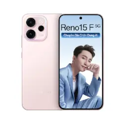 Điện thoại OPPO Reno 15F 5G thiết kế hiện đại, màn hình sắc nét, hiệu năng ổn định, camera AI chụp ảnh đẹp và pin dung lượng lớn. Mua OPPO Reno 15F 5G tại Điện Máy Lê Triều hỗ trợ trả góp 0%, thủ tục nhanh gọn, giá tốt, bảo hành chính hãng.