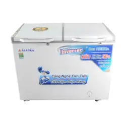 Tủ đông Alaska Inverter 267L FCA-4600CL thiết kế 2 ngăn 2 nắp dỡ tiện lợi, làm lạnh nhanh, tiết kiệm điện và bảo quản thực phẩm hiệu quả. Mua trả góp 0% tại Điện Máy Lê Triều với thủ tục đơn giản, duyệt nhanh, giao hàng nhanh chóng. Phù hợp gia đình và kinh doanh.