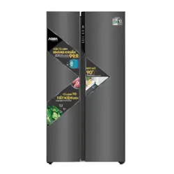 Tủ lạnh AQUA Side By Side 570L S541XA(BL) thiết kế sang trọng, dung tích lớn phù hợp gia đình đông người. Công nghệ làm lạnh hiện đại giúp bảo quản thực phẩm tươi ngon lâu hơn, vận hành êm ái và tiết kiệm điện. Mua tại Điện Máy Trả Góp Lê Triều hỗ trợ trả góp 0%, giao hàng nhanh chóng.