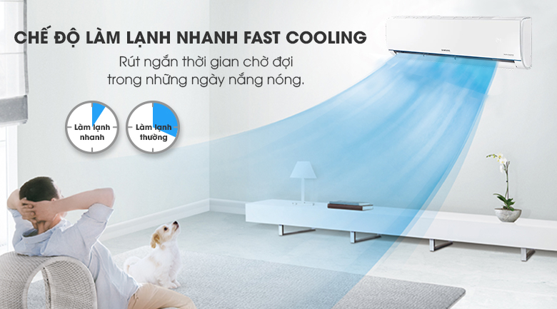 làm lạnh nhanh tren máy lạnh samsung