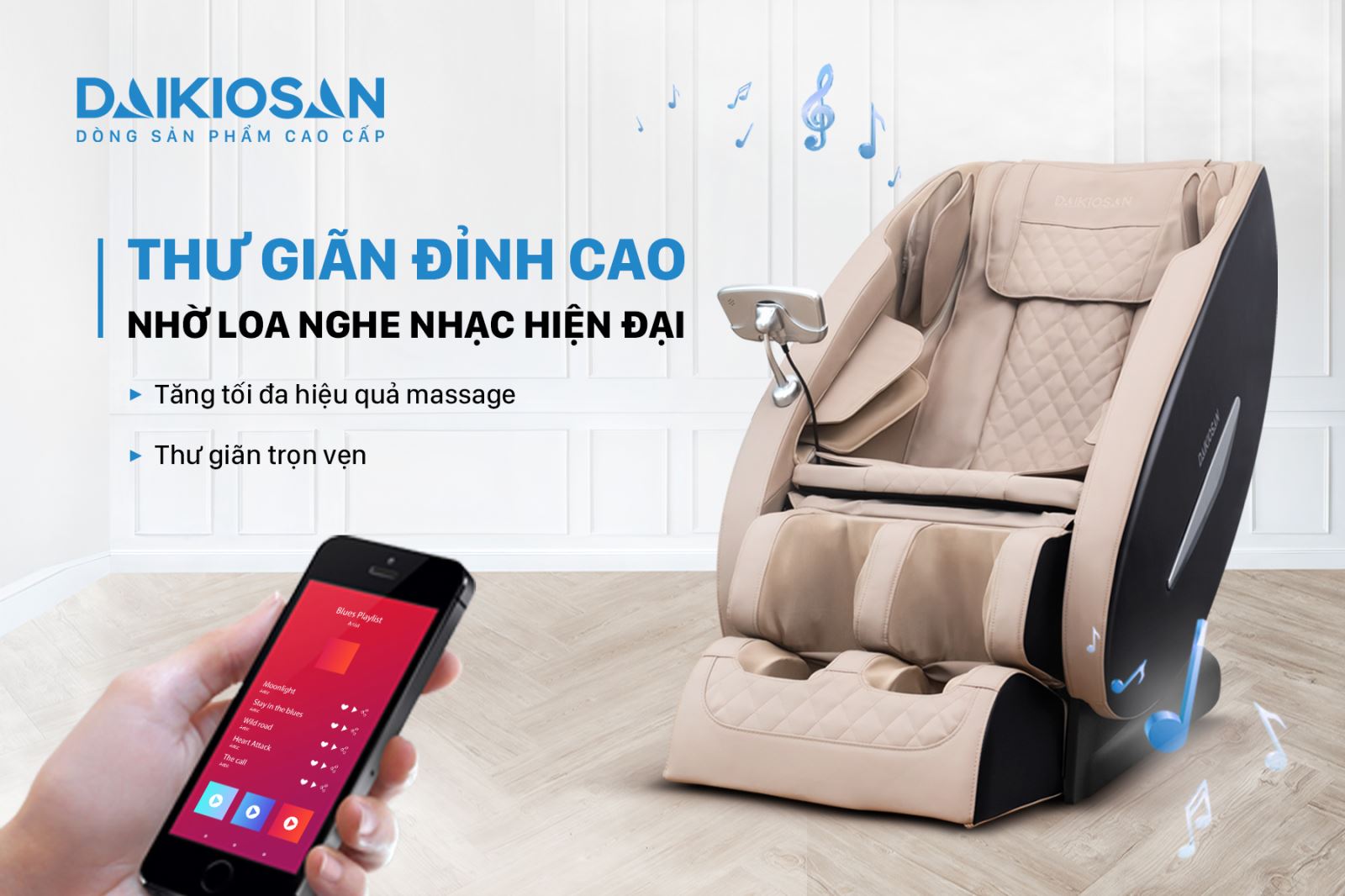 Ghế Massage Daikiosan 90W - Điện Máy Trả Góp Lê Triểu