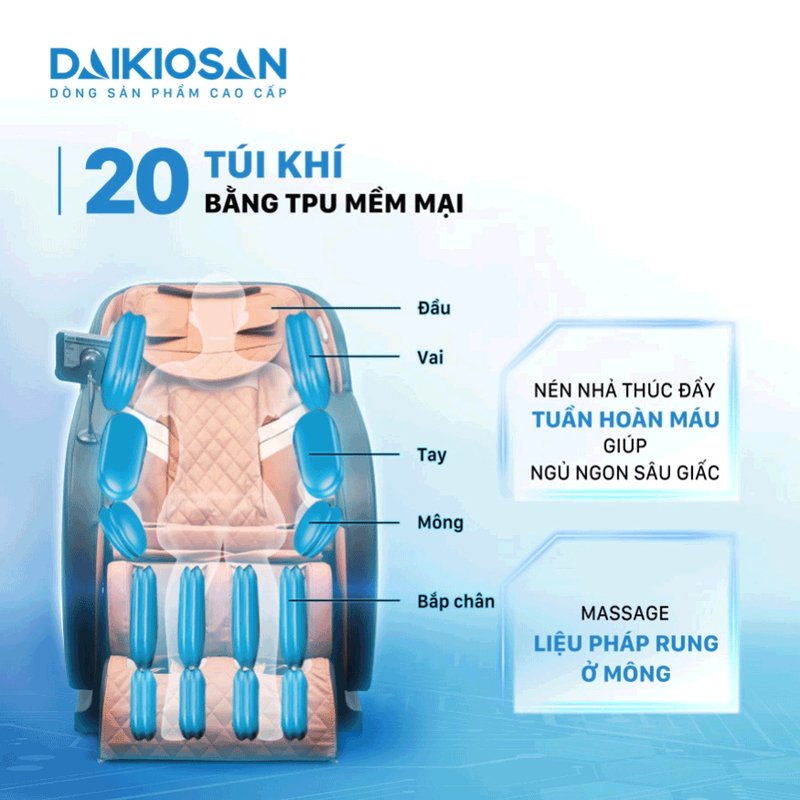 Ghế Massage Daikiosan 90W - Điện Máy Trả Góp Lê Triểu