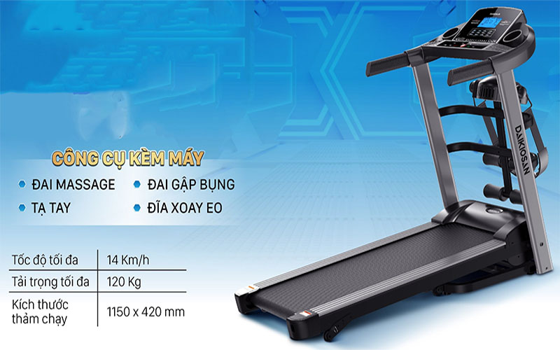 Máy chạy bộ Daikio DVCB00006 - Điện Máy Trả Góp Lê Triểu