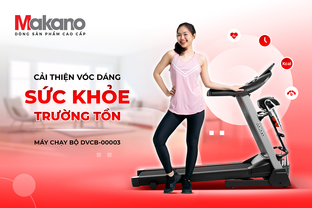 Máy chạy bộ Makano MKCB0001 - Điện Máy Trả Góp Lê Triểu