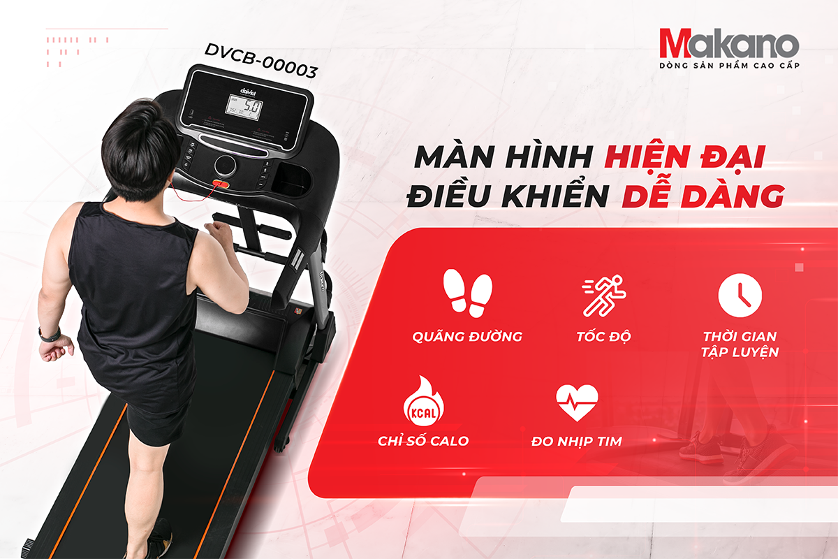 Máy chạy bộ Makano DVCB00003 - Điện Máy Trả Góp Lê Triểu