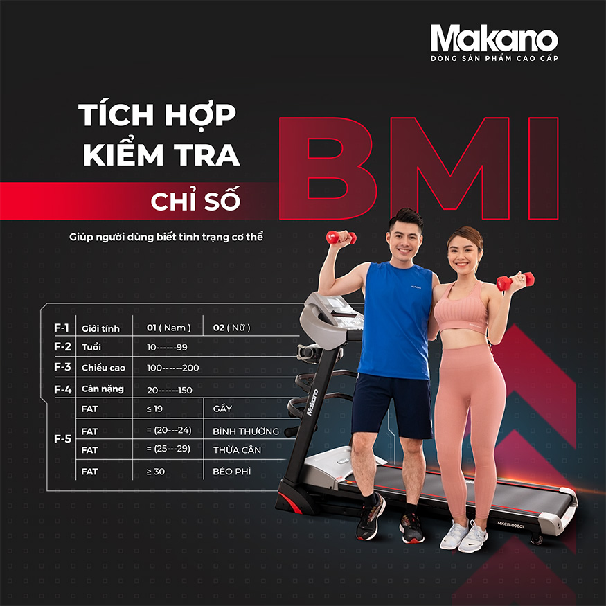 Máy chạy bộ Makano MKCB0001 - Điện Máy Trả Góp Lê Triểu