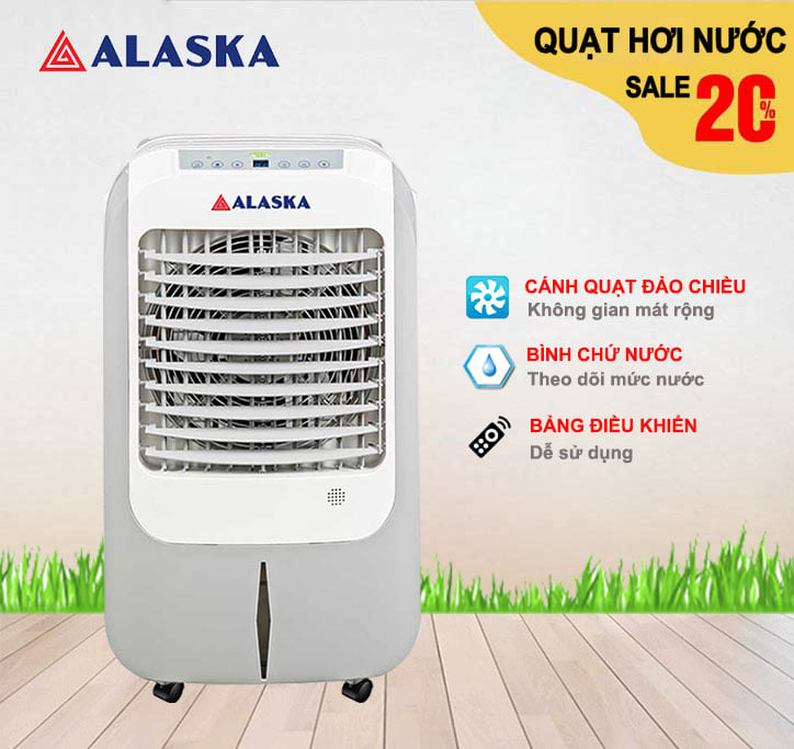 Quạt hơi nước Alaska 50L A10000 - Điện Máy Trả Góp Lê Triểu