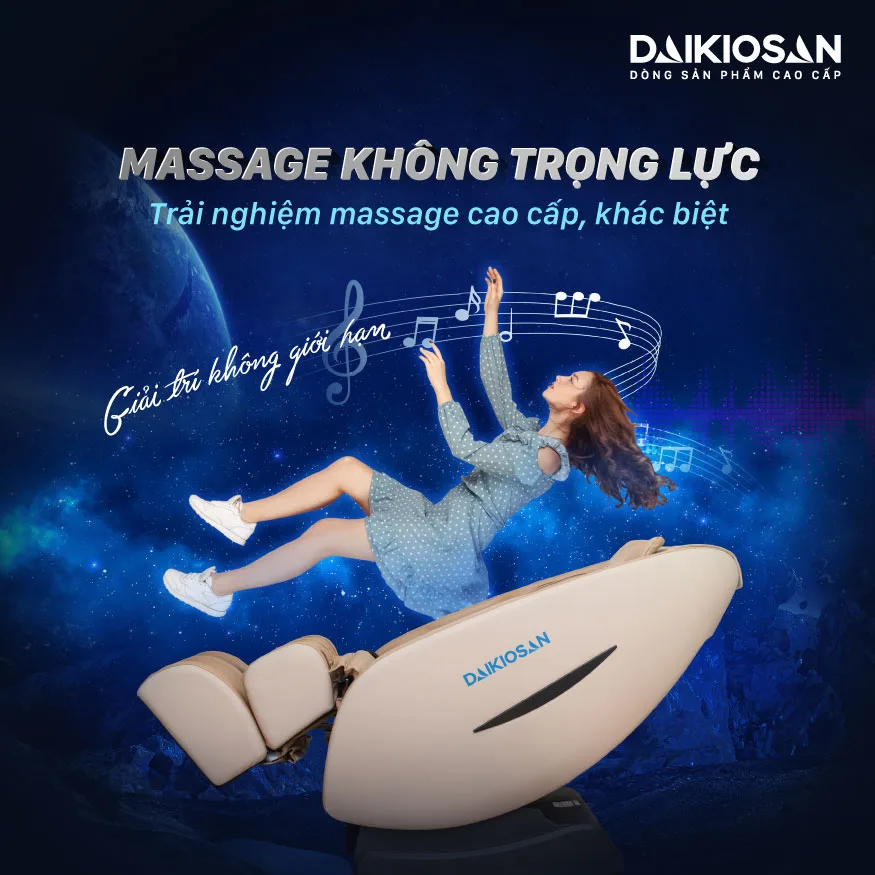 Ghế massage Daikiosan DKGM-10001 đem đến sự kết hợp ho&agrave;n hảo giữa trị liệu Đ&ocirc;ng Y v&agrave; c&ocirc;ng nghệ th&ocirc;ng minh AI 4.0, c&ugrave;ng với c&ocirc;ng nghệ massage 3D ti&ecirc;n tiến. Kết hợp độc đ&aacute;o n&agrave;y tạo n&ecirc;n những ph&uacute;t gi&acirc;y massage thư gi&atilde;n tuyệt vời cho người d&ugrave;ng.