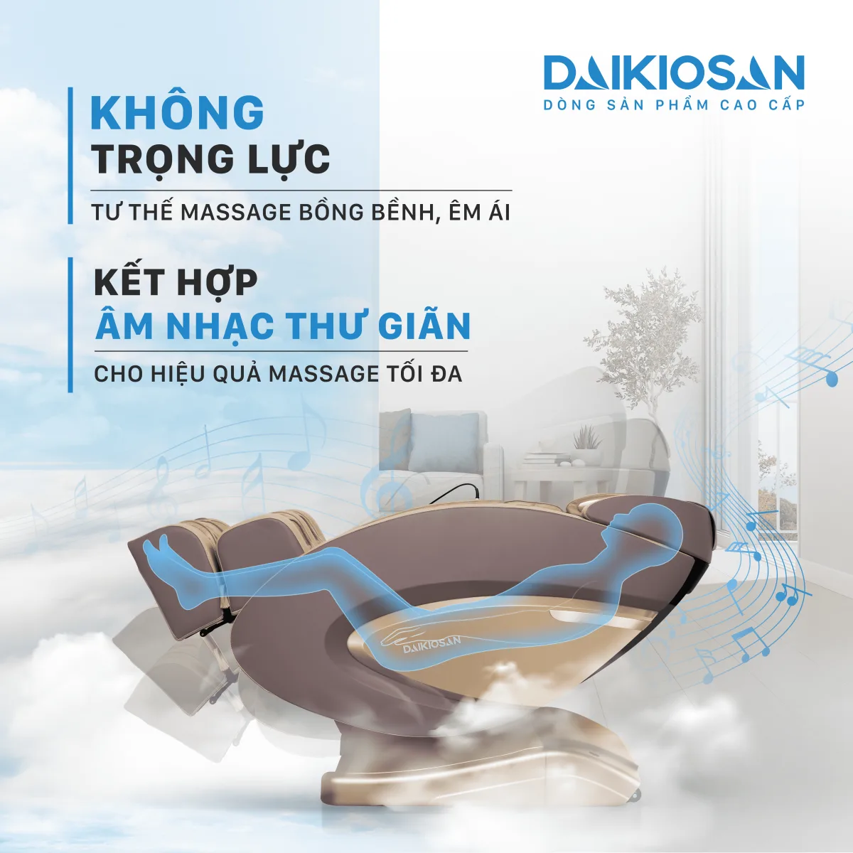 Ghế massage Daikiosan DVGM-20001 l&agrave; sự lựa chọn h&agrave;ng đầu cho sức khỏe, tổ hợp giữa trị liệu Đ&ocirc;ng Y truyền thống, c&ocirc;ng nghệ th&ocirc;ng minh AI 4.0 v&agrave; c&ocirc;ng nghệ massage 3D chuy&ecirc;n s&acirc;u. B&ecirc;n cạnh đ&oacute;, sản phẩm c&ograve;n khẳng định vị thế thương gia với việc sử dụng chất liệu da cao cấp đặc biệt được sử dụng trong c&aacute;c si&ecirc;u xe hạng sang, kết hợp với nhiều t&iacute;nh năng hiện đại.