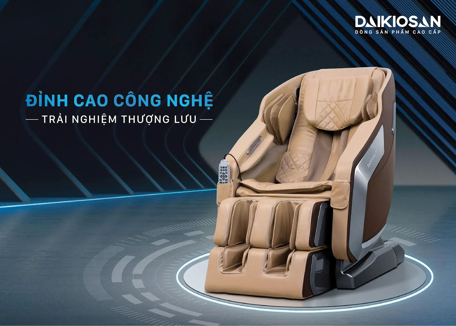 Ghế massage Daikiosan DVGM-20001 l&agrave; sự lựa chọn h&agrave;ng đầu cho sức khỏe, tổ hợp giữa trị liệu Đ&ocirc;ng Y truyền thống, c&ocirc;ng nghệ th&ocirc;ng minh AI 4.0 v&agrave; c&ocirc;ng nghệ massage 3D chuy&ecirc;n s&acirc;u. B&ecirc;n cạnh đ&oacute;, sản phẩm c&ograve;n khẳng định vị thế thương gia với việc sử dụng chất liệu da cao cấp đặc biệt được sử dụng trong c&aacute;c si&ecirc;u xe hạng sang, kết hợp với nhiều t&iacute;nh năng hiện đại.