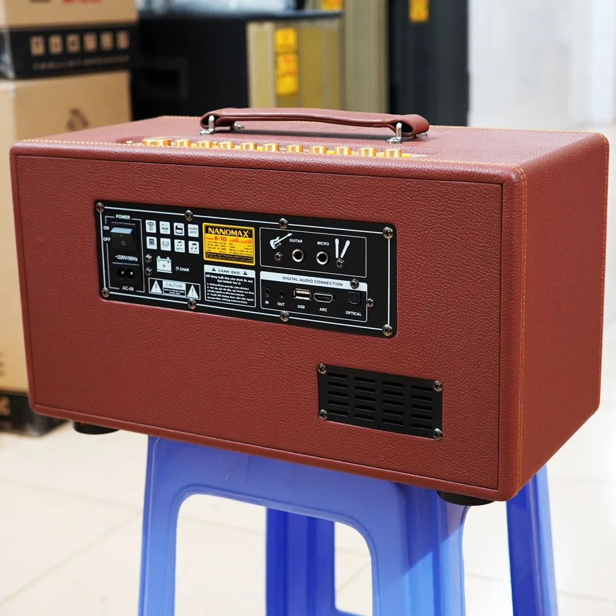 loa xách tay nanomax 2 bass đôi - Điện Máy Trả Góp Lê Triều