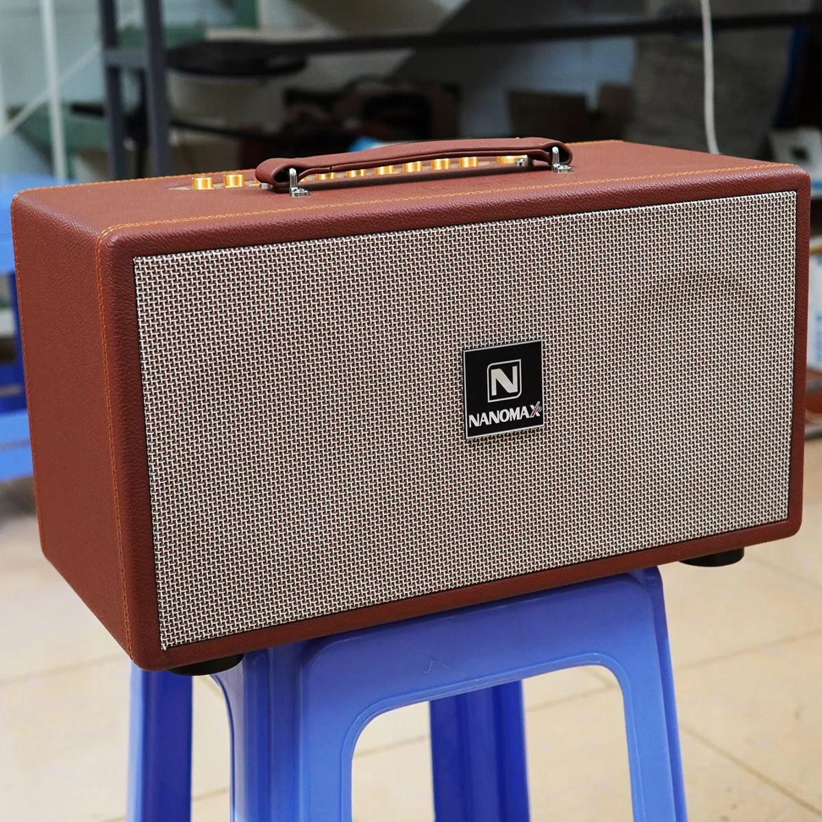 loa xách tay nanomax 2 bass đôi - Điện Máy Trả Góp Lê Triều