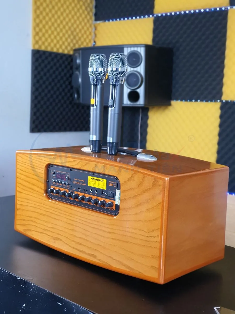 loa xách tay nanomax 2 bass đôi - Điện Máy Trả Góp Lê Triều