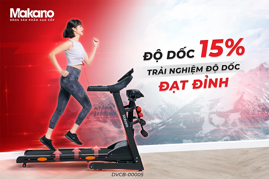 M&aacute;y chạy bộ đa năng Makano DVCB-00005 l&agrave; một giải ph&aacute;p tuyệt vời để bạn v&agrave; gia đ&igrave;nh c&oacute; thể tạo được th&acirc;n h&igrave;nh thon gọn v&agrave; chăm s&oacute;c sức khỏe ngay tại nh&agrave;, m&agrave; kh&ocirc;ng cần phải đi đ&acirc;u xa. Với thiết kế chắc chắn v&agrave; đầy đủ t&iacute;nh năng th&ocirc;ng minh, đ&acirc;y l&agrave; một sự lựa chọn ho&agrave;n hảo cho mọi gia đ&igrave;nh.