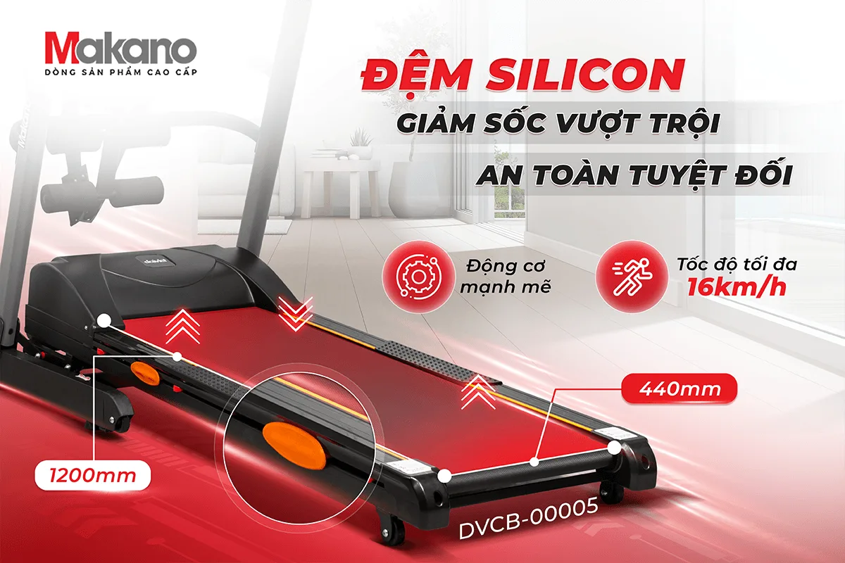 M&aacute;y chạy bộ đa năng Makano DVCB-00005 l&agrave; một giải ph&aacute;p tuyệt vời để bạn v&agrave; gia đ&igrave;nh c&oacute; thể tạo được th&acirc;n h&igrave;nh thon gọn v&agrave; chăm s&oacute;c sức khỏe ngay tại nh&agrave;, m&agrave; kh&ocirc;ng cần phải đi đ&acirc;u xa. Với thiết kế chắc chắn v&agrave; đầy đủ t&iacute;nh năng th&ocirc;ng minh, đ&acirc;y l&agrave; một sự lựa chọn ho&agrave;n hảo cho mọi gia đ&igrave;nh.