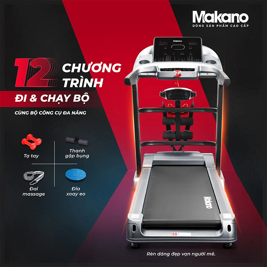 Để đạt được mục ti&ecirc;u giảm c&acirc;n, săn chắc cơ bắp, c&oacute; v&oacute;c d&aacute;ng đẹp v&agrave; sức khỏe dẻo dai, cũng như hạn chế c&aacute;c vấn đề li&ecirc;n quan đến sức khỏe, một giải ph&aacute;p to&agrave;n diện c&oacute; thể được t&igrave;m thấy trong m&aacute;y chạy bộ đa năng Makano MKCB-00001.