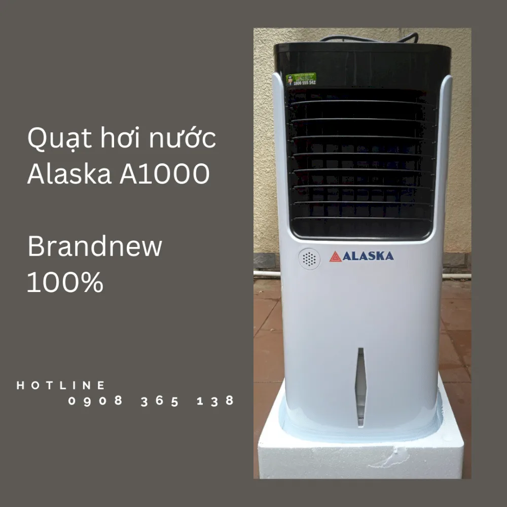 Quạt hơi nước Alaska 20L A1000 l&agrave; một giải ph&aacute;p hiệu quả để mang lại kh&ocirc;ng gian m&aacute;t mẻ v&agrave; thoải m&aacute;i trong ng&ocirc;i nh&agrave; của bạn. Với khả năng chứa 20L nước, quạt hơi nước n&agrave;y c&oacute; thể hoạt động li&ecirc;n tục trong thời gian d&agrave;i m&agrave; kh&ocirc;ng cần phải li&ecirc;n tục điền nước.