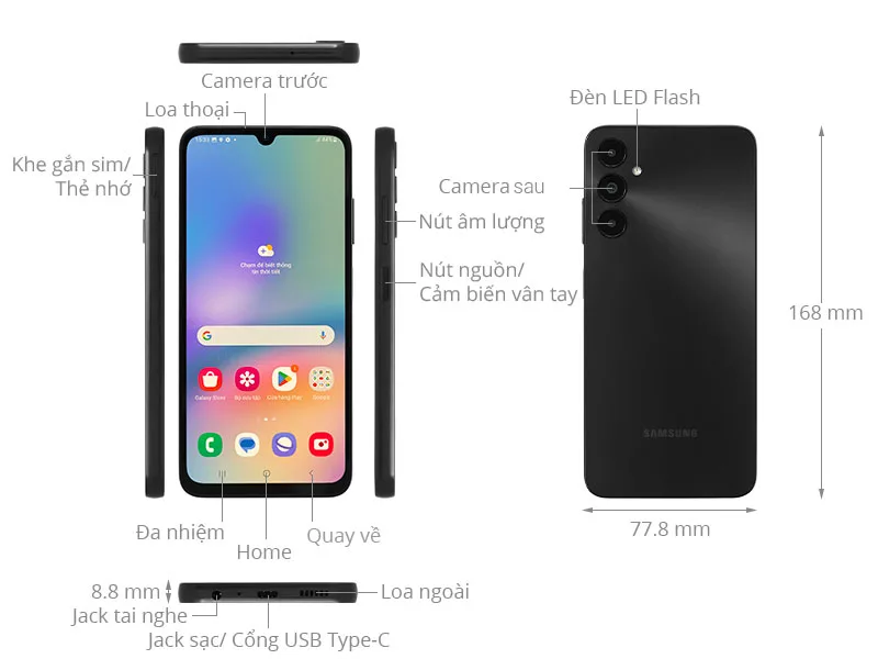 Samsung Galaxy A05s&nbsp;l&agrave; mẫu điện thoại th&ocirc;ng minh thuộc ph&acirc;n kh&uacute;c tầm trung của Samsung