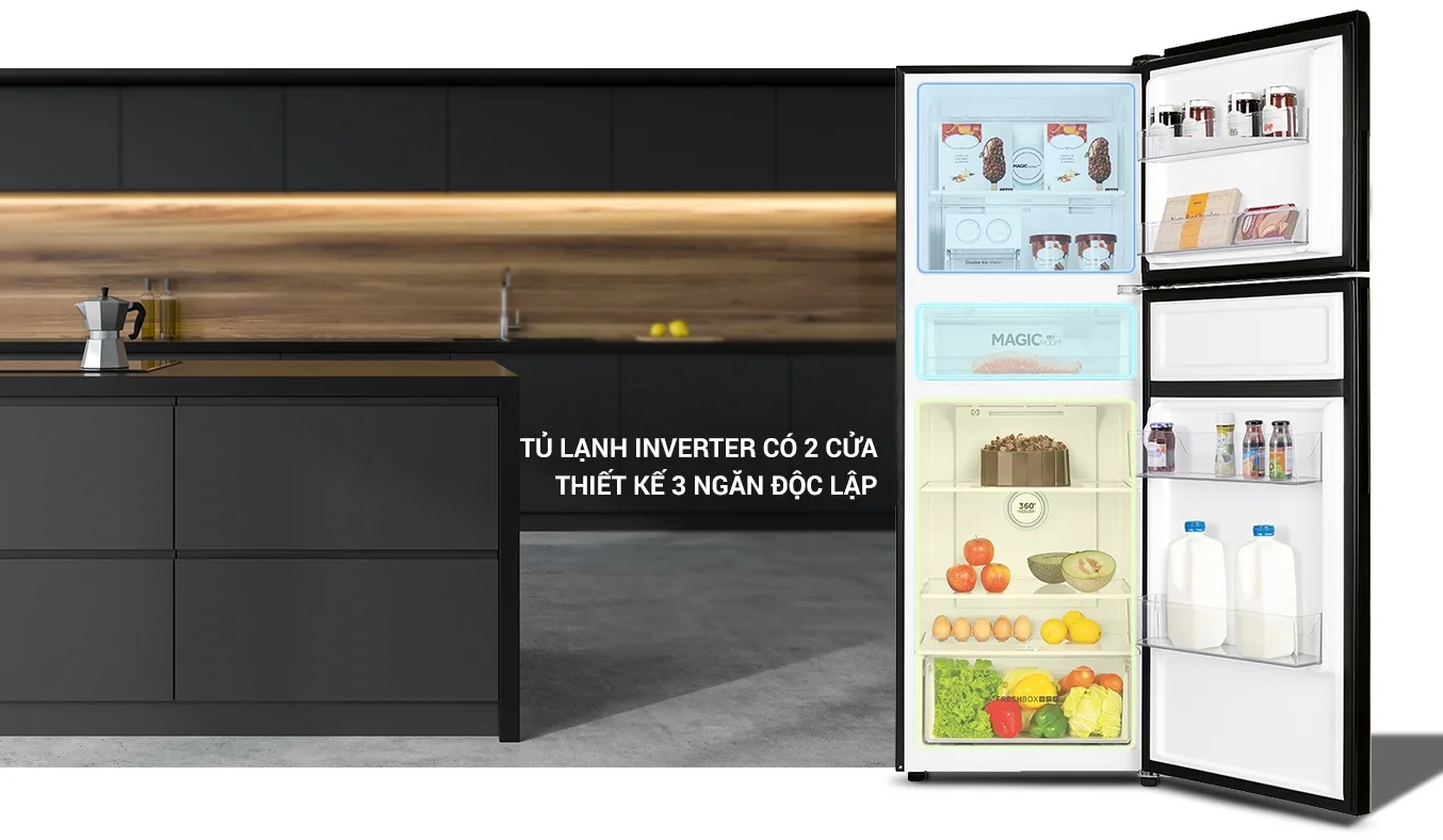 Tủ lạnh Aqua Inverter 312 l&iacute;t AQR-T359MA(GB) l&agrave; một lựa chọn l&yacute; tưởng cho gia đ&igrave;nh c&oacute; 3-4 th&agrave;nh vi&ecirc;n, đặc biệt l&agrave; những người y&ecirc;u th&iacute;ch mẫu tủ lạnh truyền thống với ngăn đ&aacute; ở ph&iacute;a tr&ecirc;n, nhưng vẫn muốn sở hữu một thiết kế sang trọng với bề mặt gương b&ecirc;n ngo&agrave;i. Điểm đặc biệt của chiếc tủ lạnh n&agrave;y l&agrave; khả năng tiết kiệm năng lượng cao v&agrave; hoạt động &ecirc;m &aacute;i, c&ugrave;ng với ngăn đ&ocirc;ng 5 chức năng tiện &iacute;ch bổ sung. Với những đặc điểm n&agrave;y, đ&acirc;y thực sự l&agrave; một trong những mẫu tủ lạnh đ&aacute;ng c&acirc;n nhắc cho nhu cầu sắp tới của bạn.