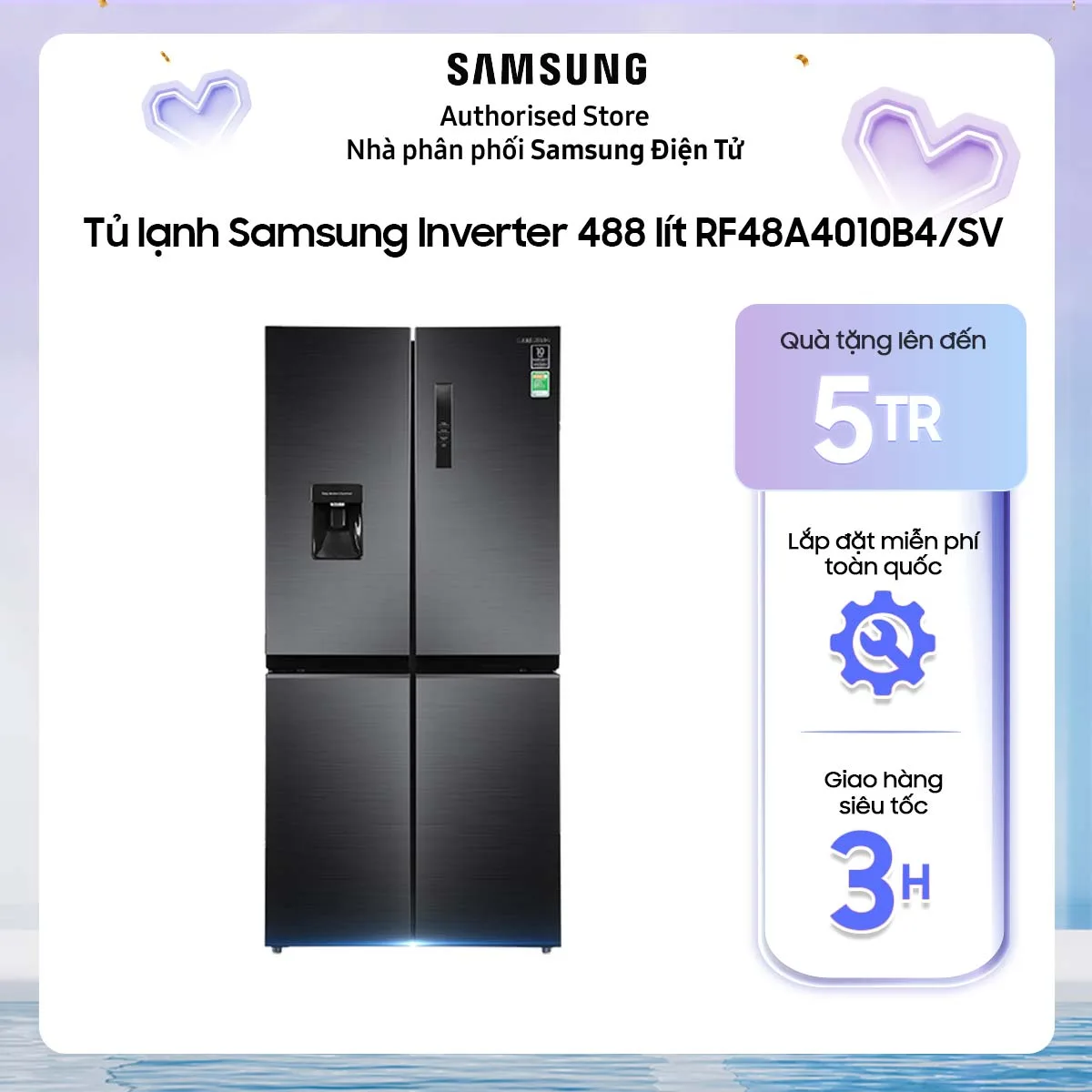 tủ lạnh samsung side by side 488l - Điện Máy Trả Góp Lê Triều