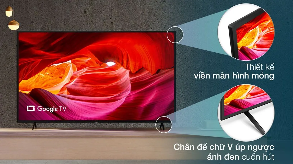 Tivi Sony 4K 50 inch KD-50X75K với thiết kế tinh tế, ph&ugrave; hợp với mọi kh&ocirc;ng gian. B&ecirc;n cạnh đ&oacute;, tivi Sony c&ograve;n t&iacute;ch hợp những c&ocirc;ng nghệ ti&ecirc;n tiến trong việc xử l&yacute; h&igrave;nh ảnh v&agrave; &acirc;m thanh, bao gồm bộ xử l&yacute; X1 4K HDR v&agrave; c&ocirc;ng nghệ &acirc;m thanh DTS Digital Surround, mang đến trải nghiệm v&ocirc; c&ugrave;ng tuyệt vời cho người d&ugrave;ng.