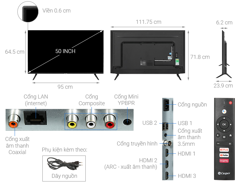 tivi casper 50inch 2