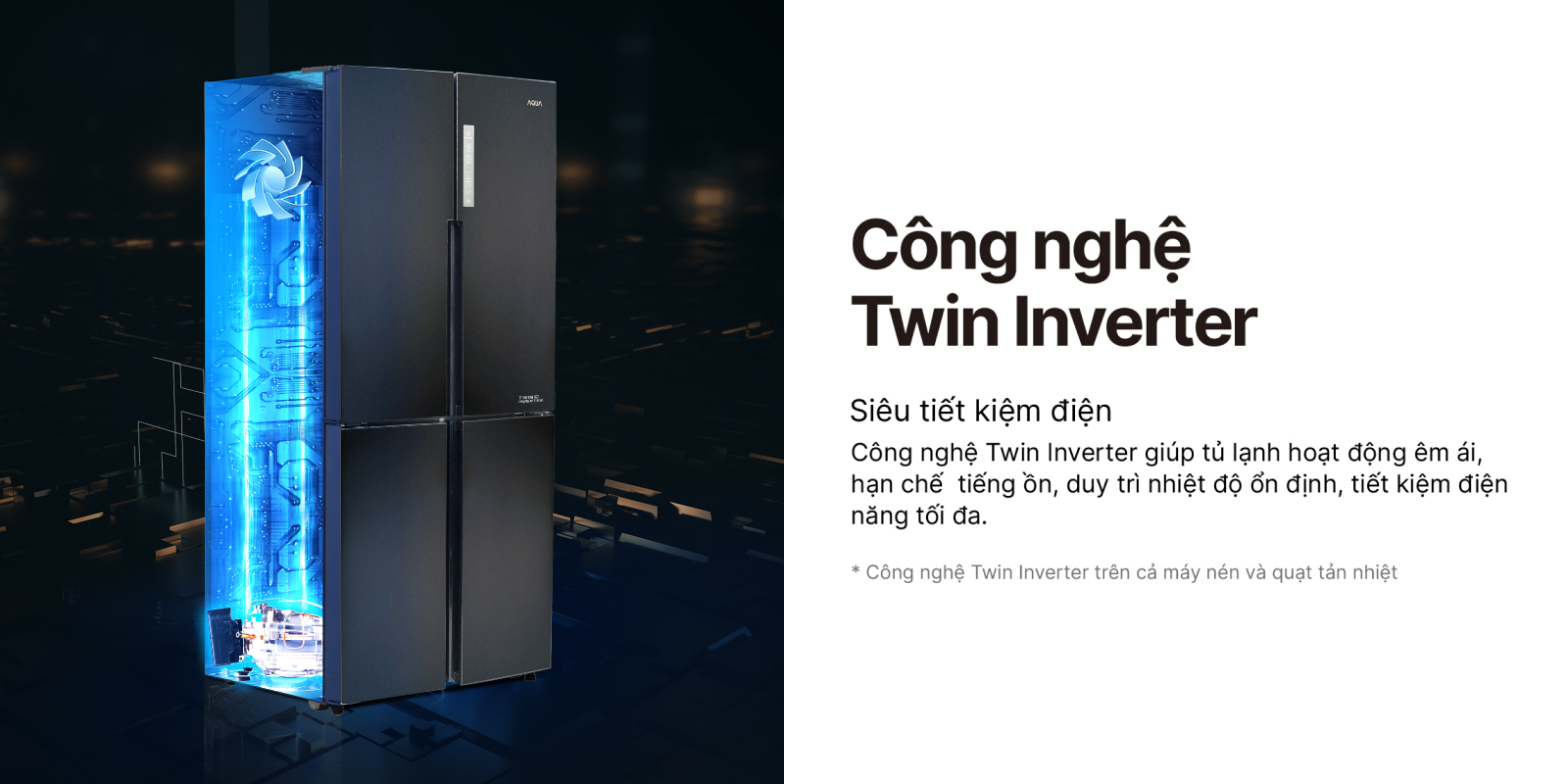 tủ lạnh aqua ngăn đá trên 456l - Điện Máy Trả Góp Lê Triều