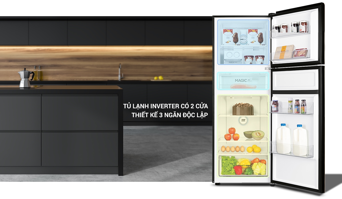 tủ lạnh aqua ngăn đá trên 312l - Điện Máy Trả Góp Lê Triều